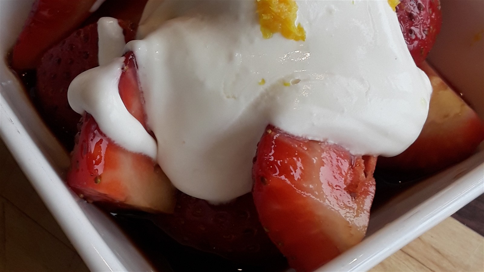 Elderflower Balsamic Strawberries with Mascarpone Cheese