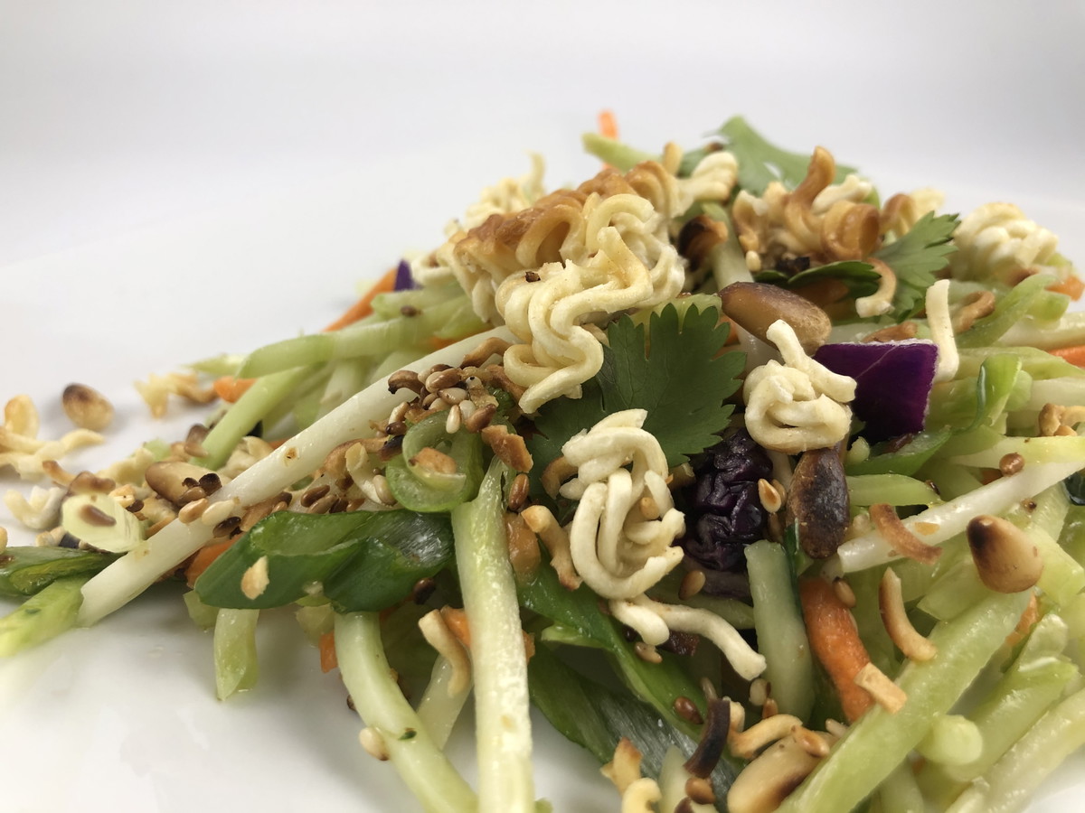 Broccoli Slaw with Ginger Honey Dressing