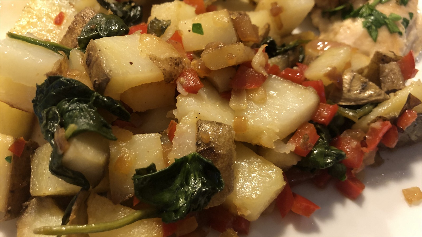 Potato and Spinach Hash