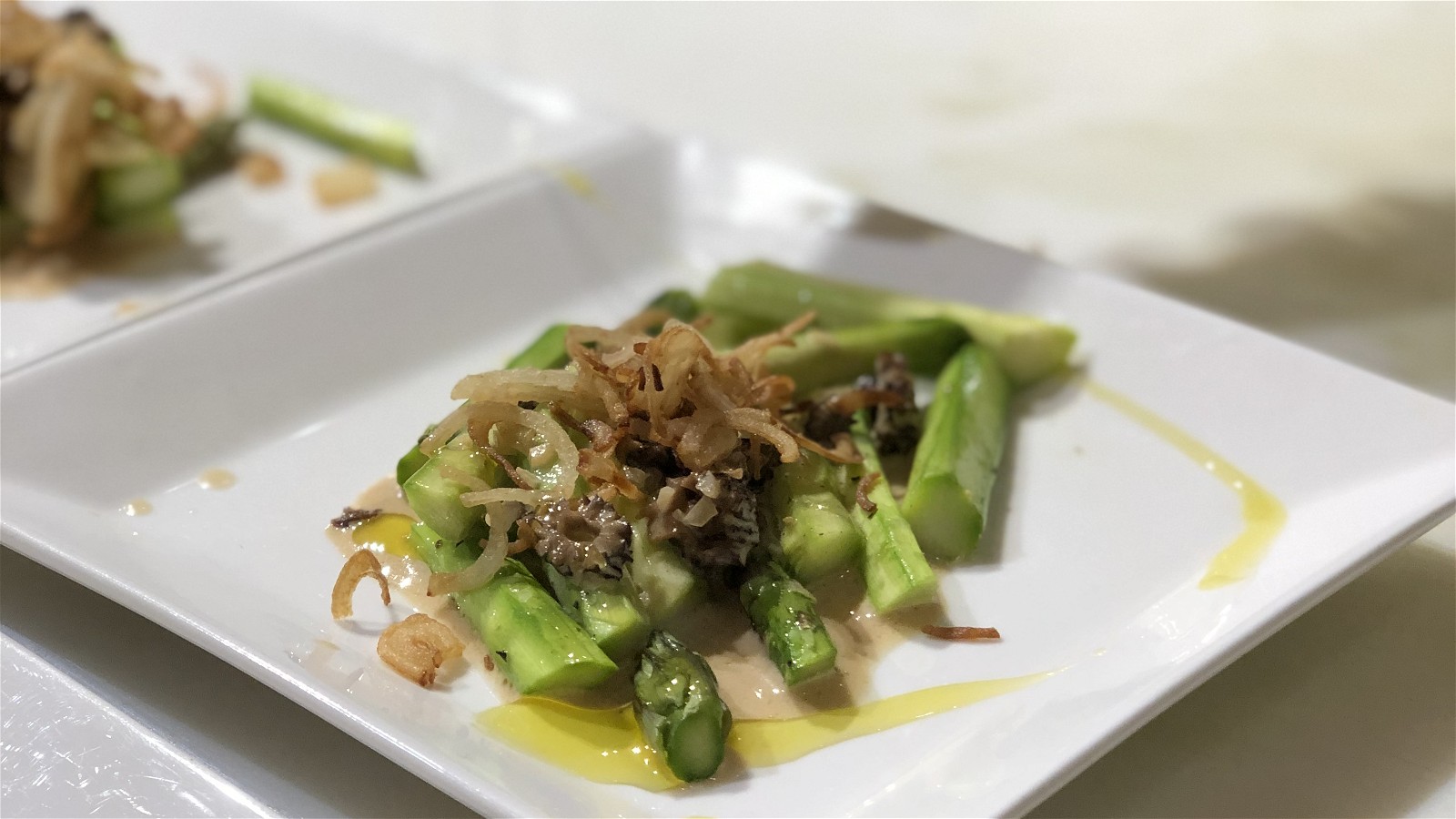 Image of Pan Roasted Asparagus with Morel Cream Sauce