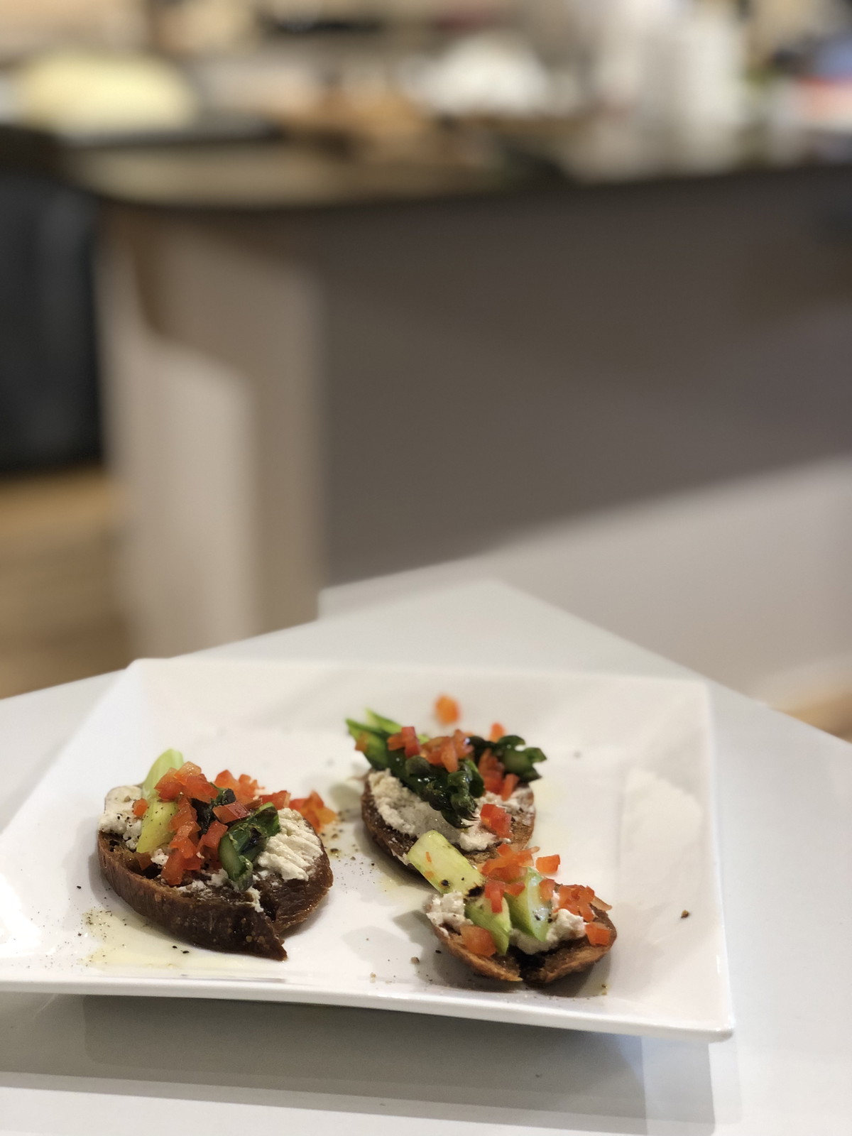 Truffled Asparagus Crostini