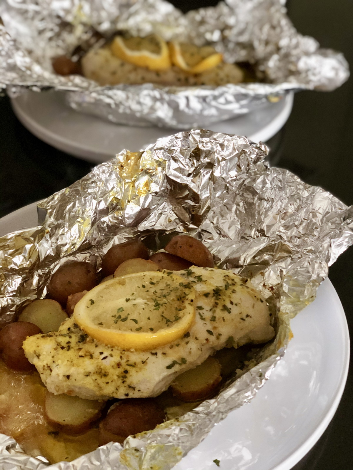 Lemon Chicken in Foil Packets