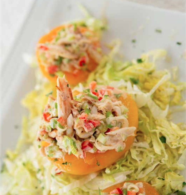 Crab Stuffed Peaches