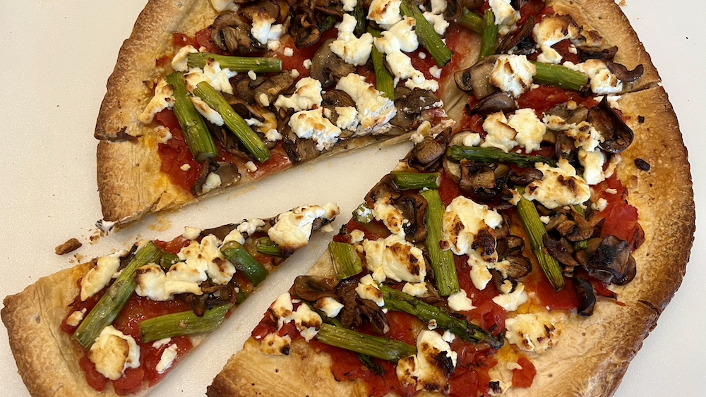 Mushroom and Asparagus Pizza