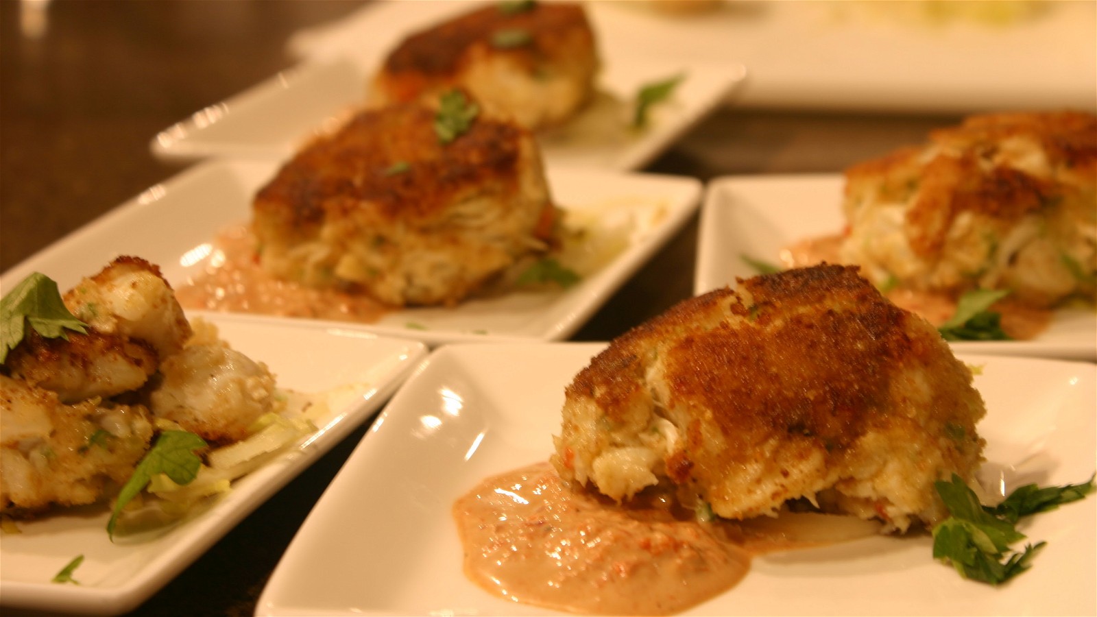 Image of Crab Cakes with Red Pepper Mayo