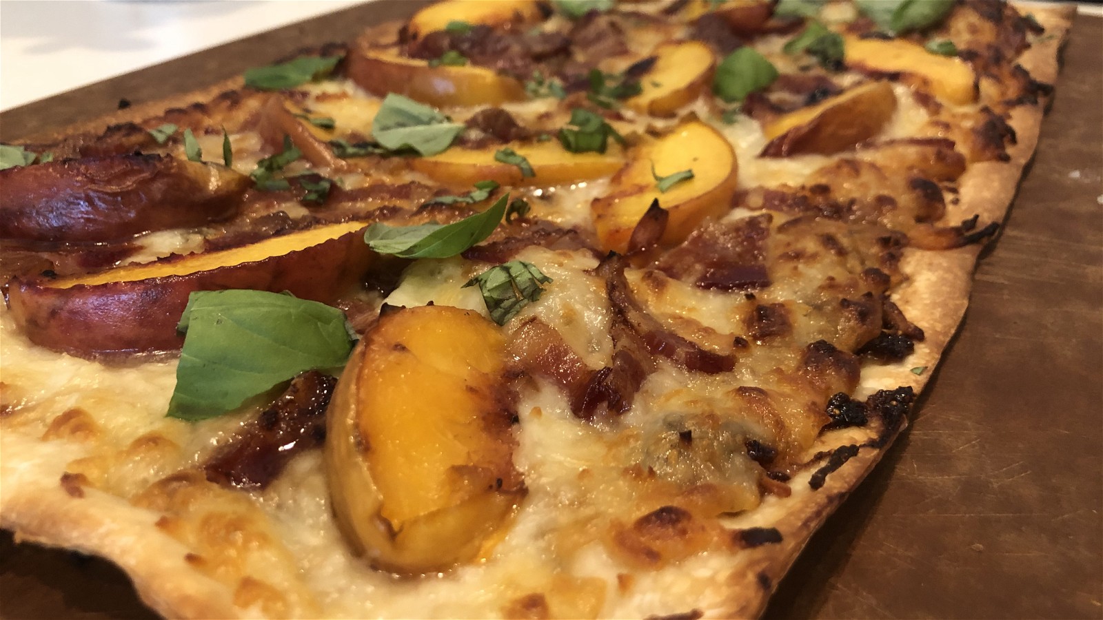 Image of Grilled Peach Flatbread