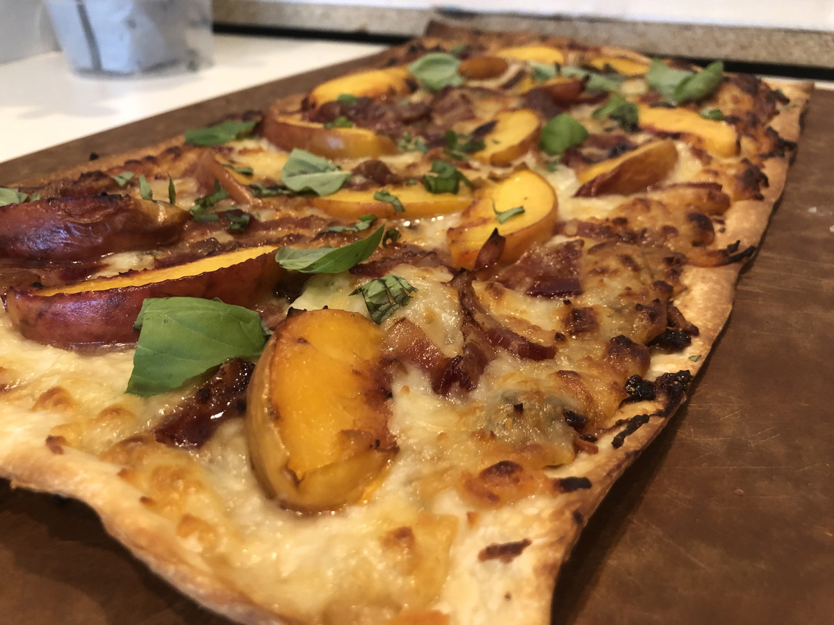 Grilled Peach Flatbread