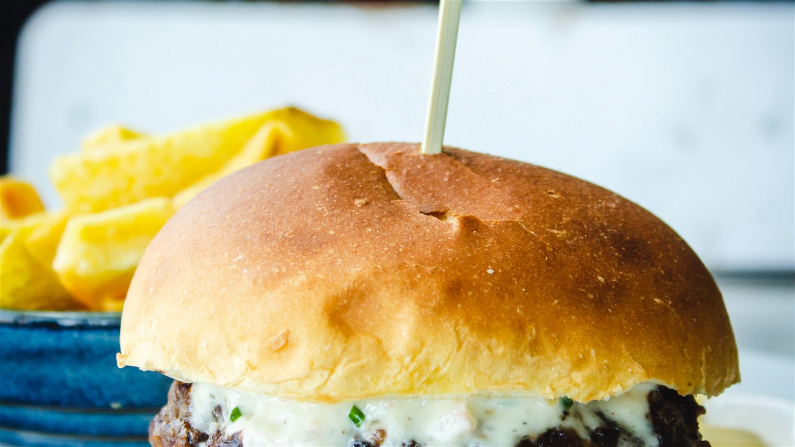 Goat Cheese Mushroom Burger