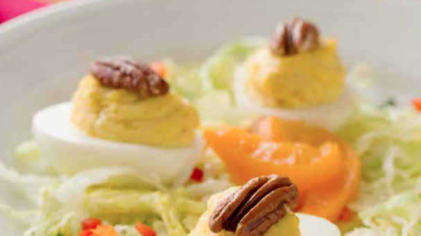 Peach Deviled Eggs