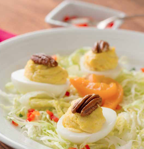 Peach Deviled Eggs