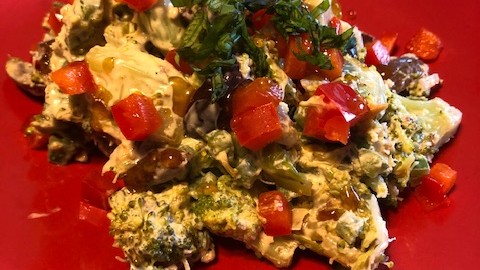 Image of Jalapeno Broccoli and Brussels Sprout Salad