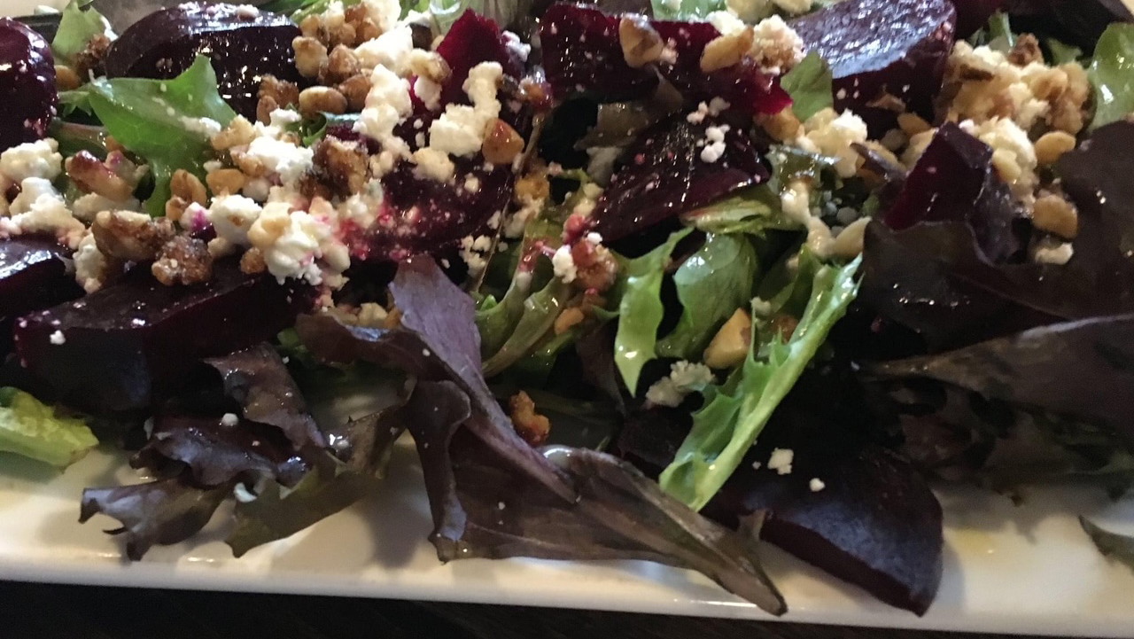Spring Greens, Beets and Goat Cheese Salad