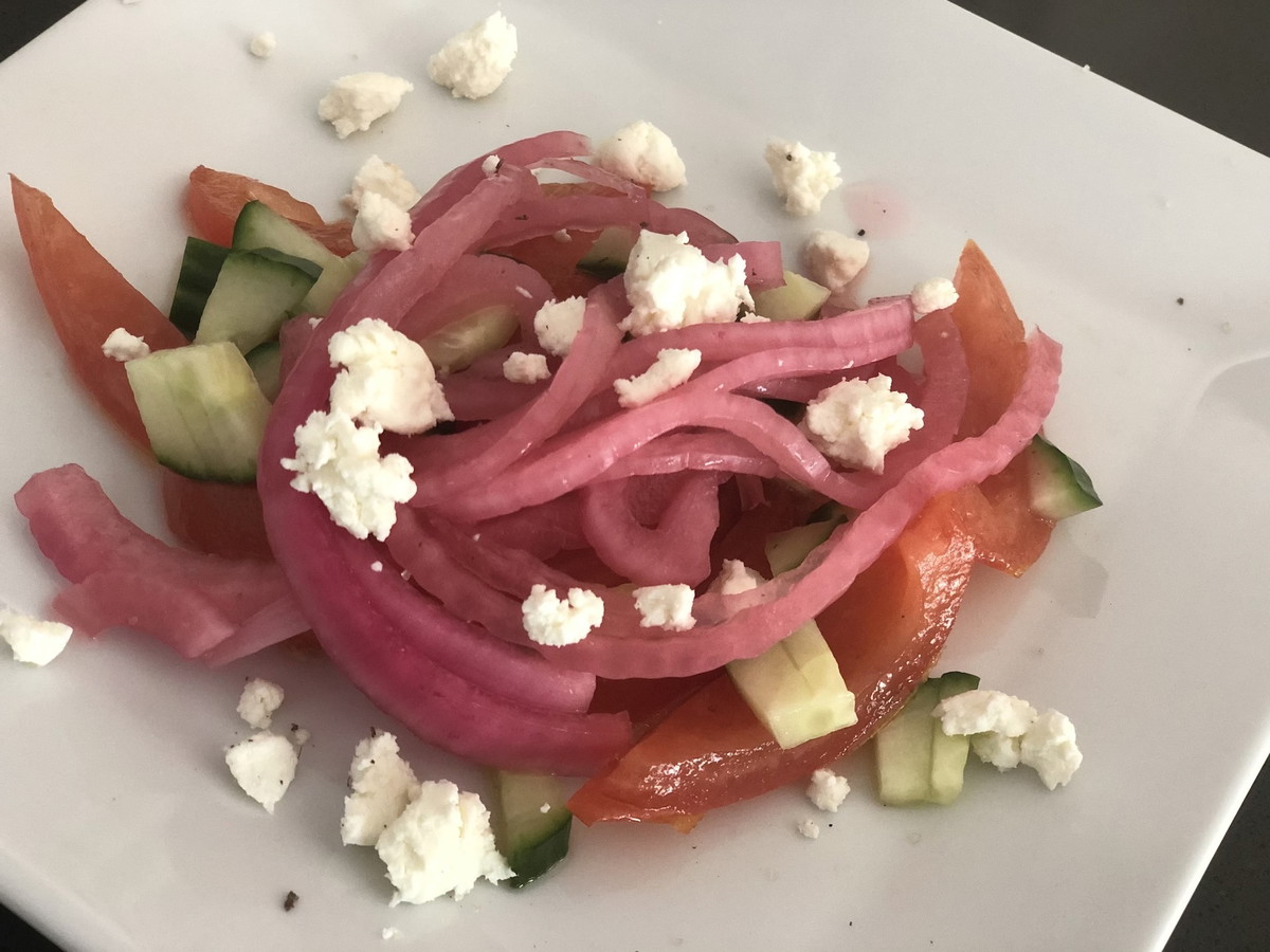 Tomato Salad with Pickled Red Onion
