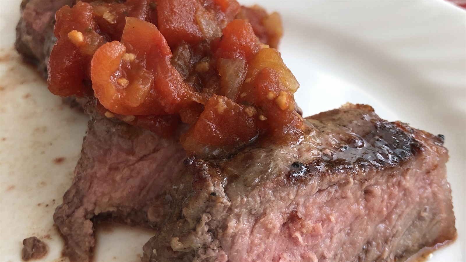Grilled NY Strip Steak Pizzaiola