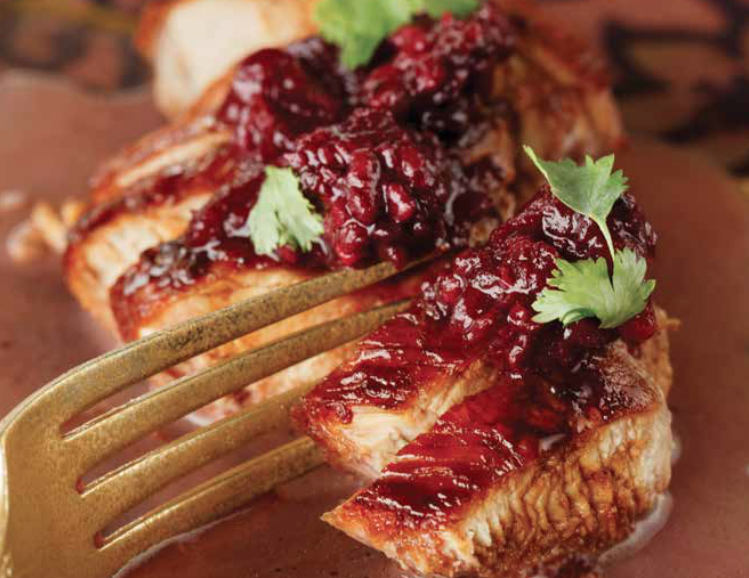 Mahimahi with Cherry Walnut Tapenade
