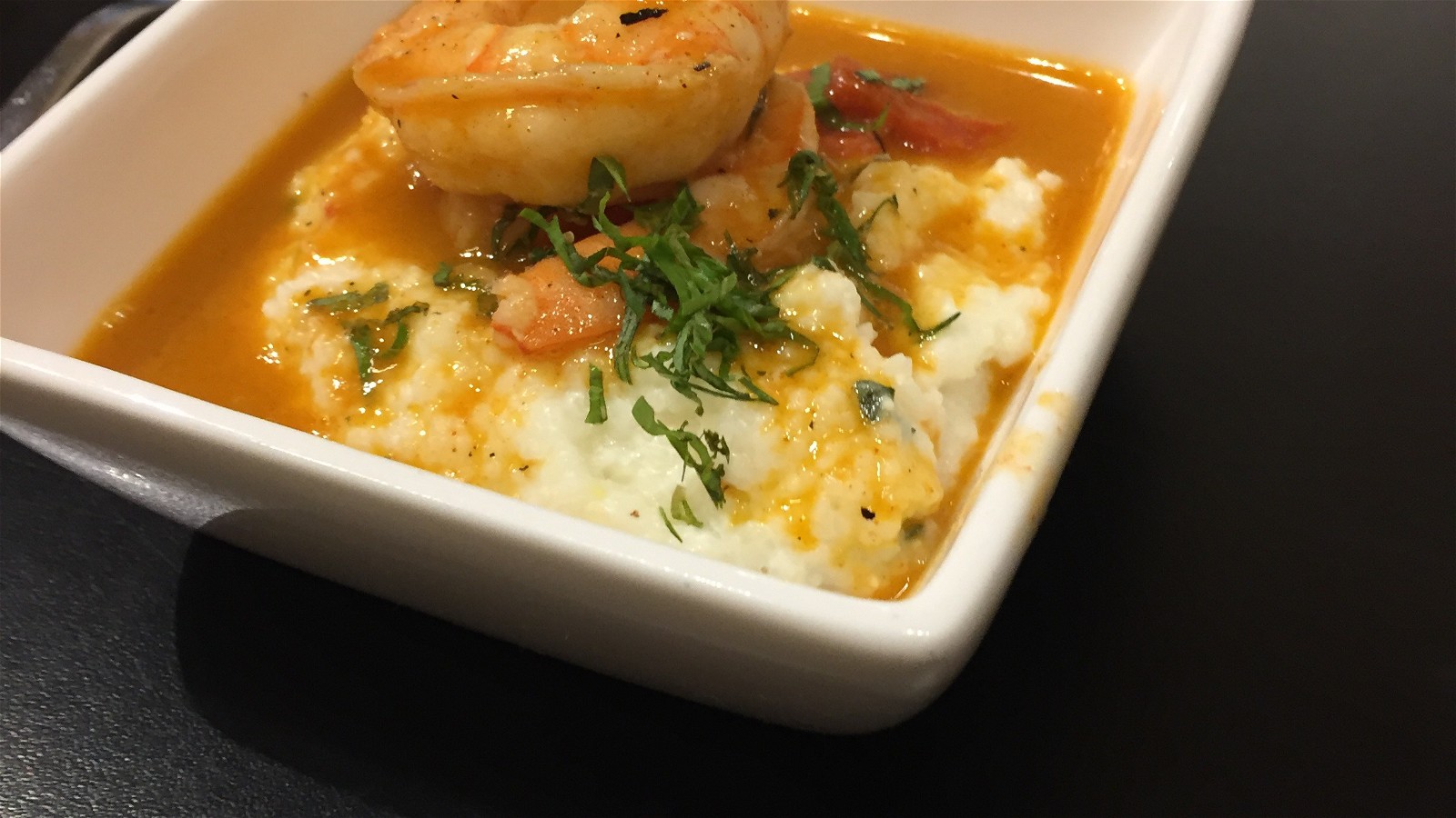 Shrimp and Goat Cheese Grits