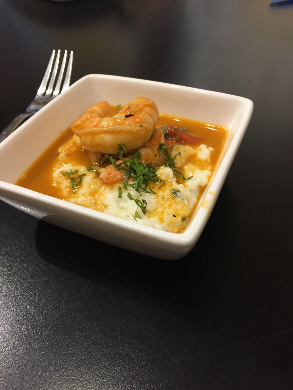 Shrimp and Goat Cheese Grits