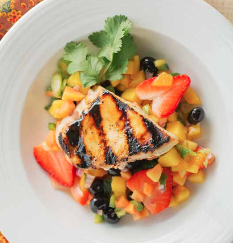 Grilled Fish with Fresh Fruit Salsa