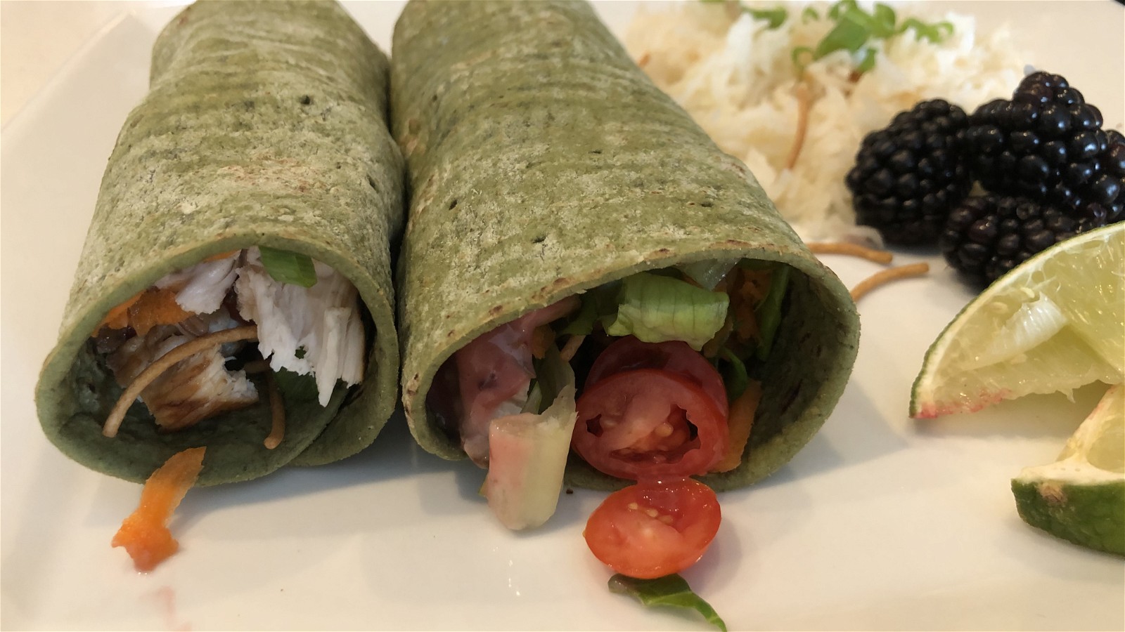 Asian Blackberry Chicken Wrap