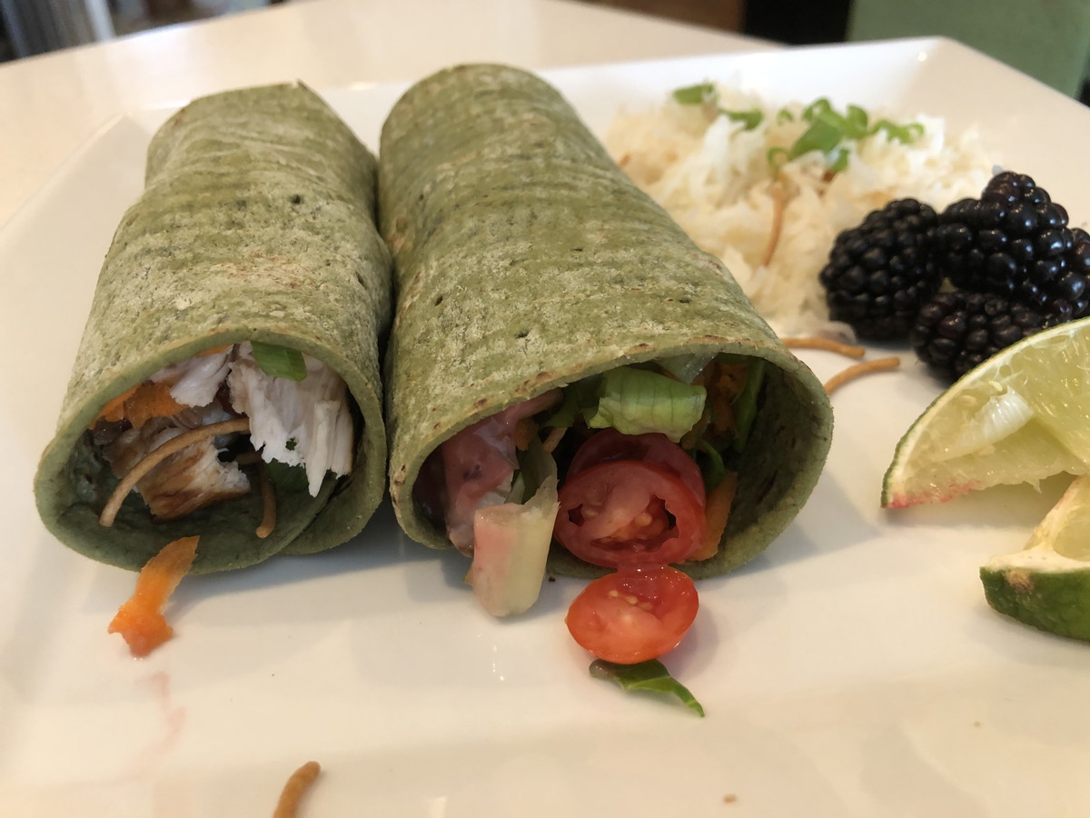 Asian Blackberry Chicken Wrap