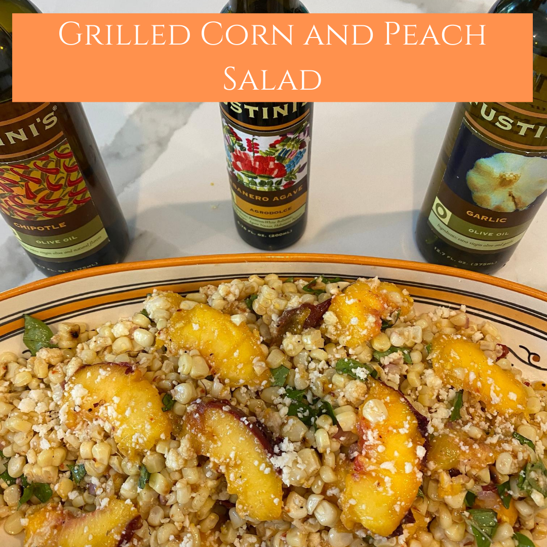 Grilled Corn and Peach Salad