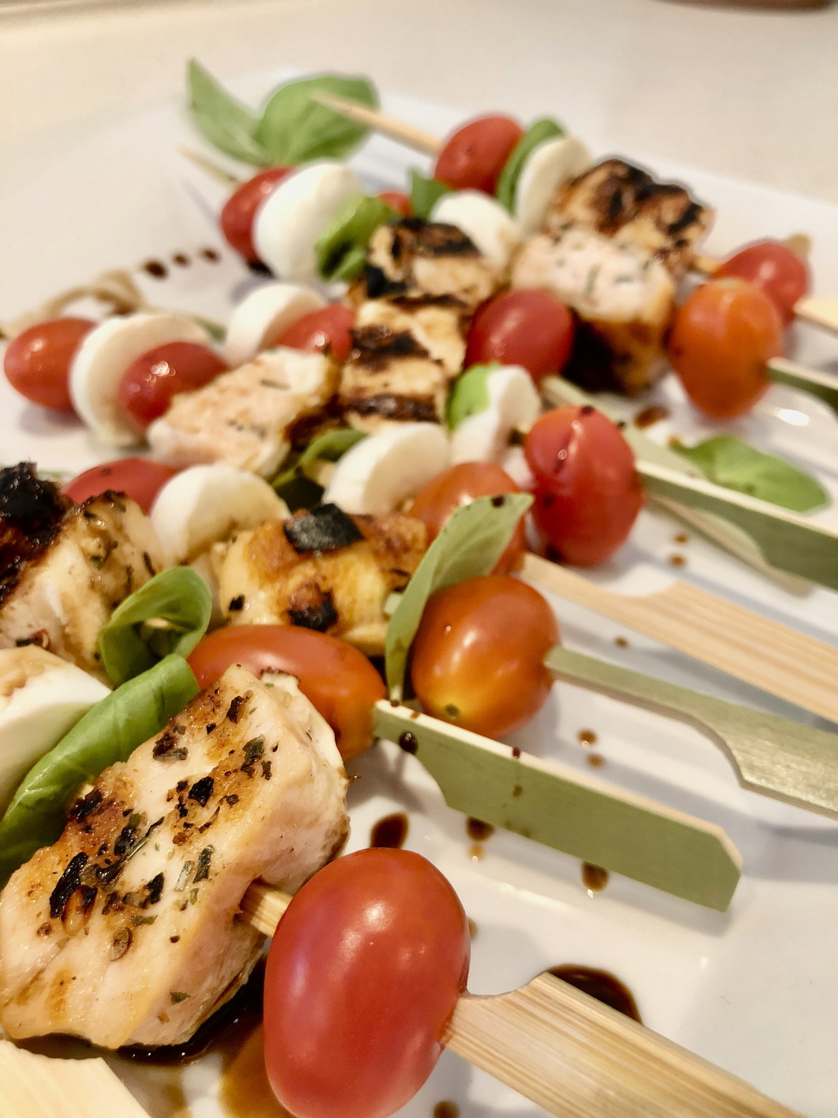 Blackened Salmon Caprese Skewers