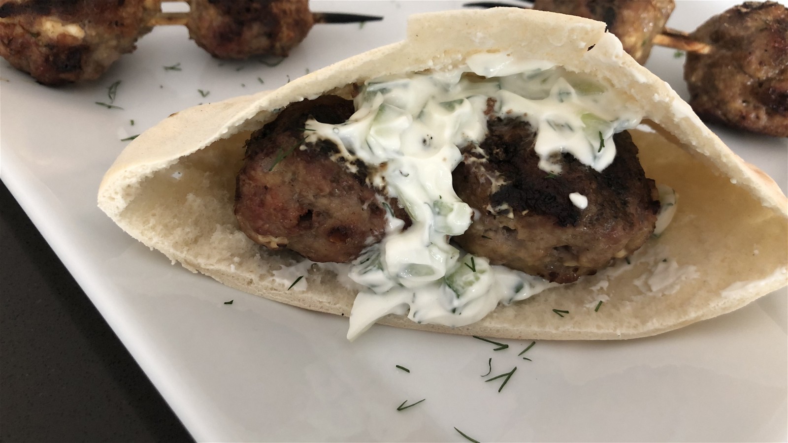 Lamb Skewers with Tzatziki