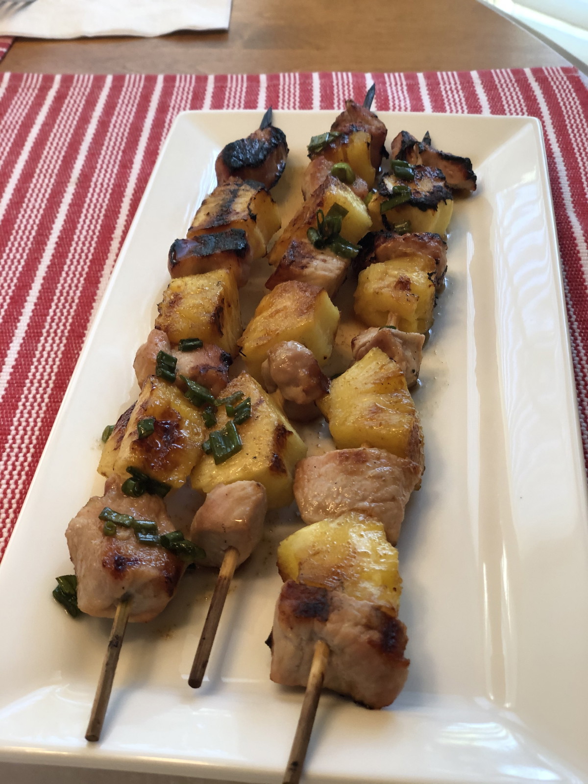 Rum and Pineapple Pork Skewers
