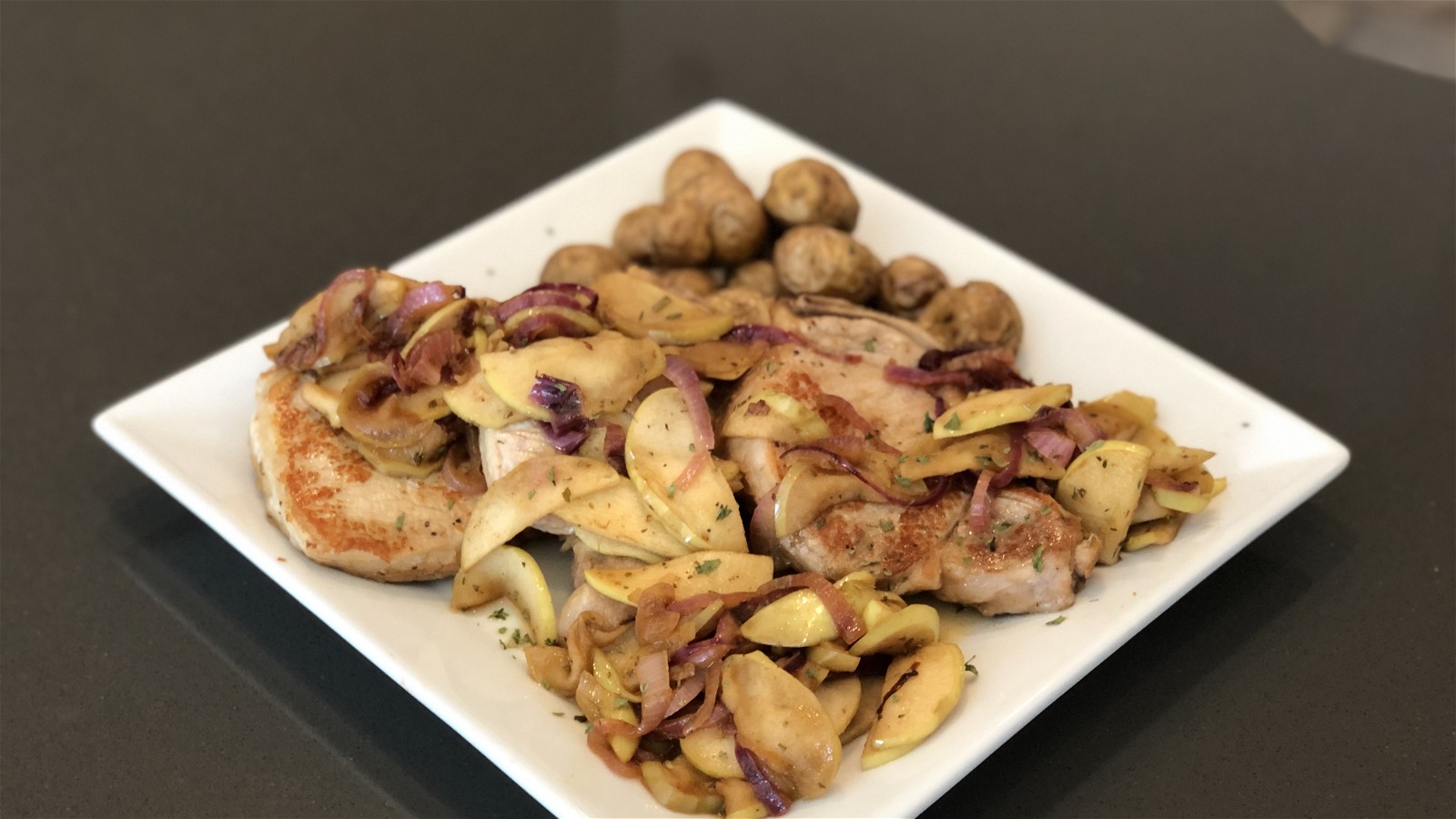 Pork Chops with Apples and Onions