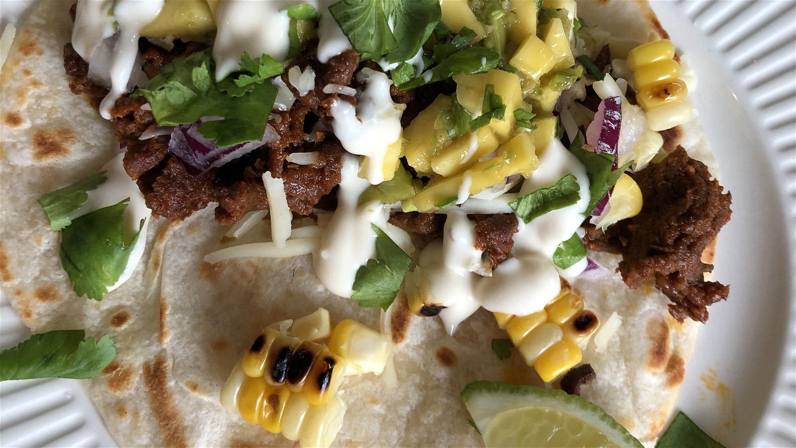 Charred Corn and Chorizo Tacos