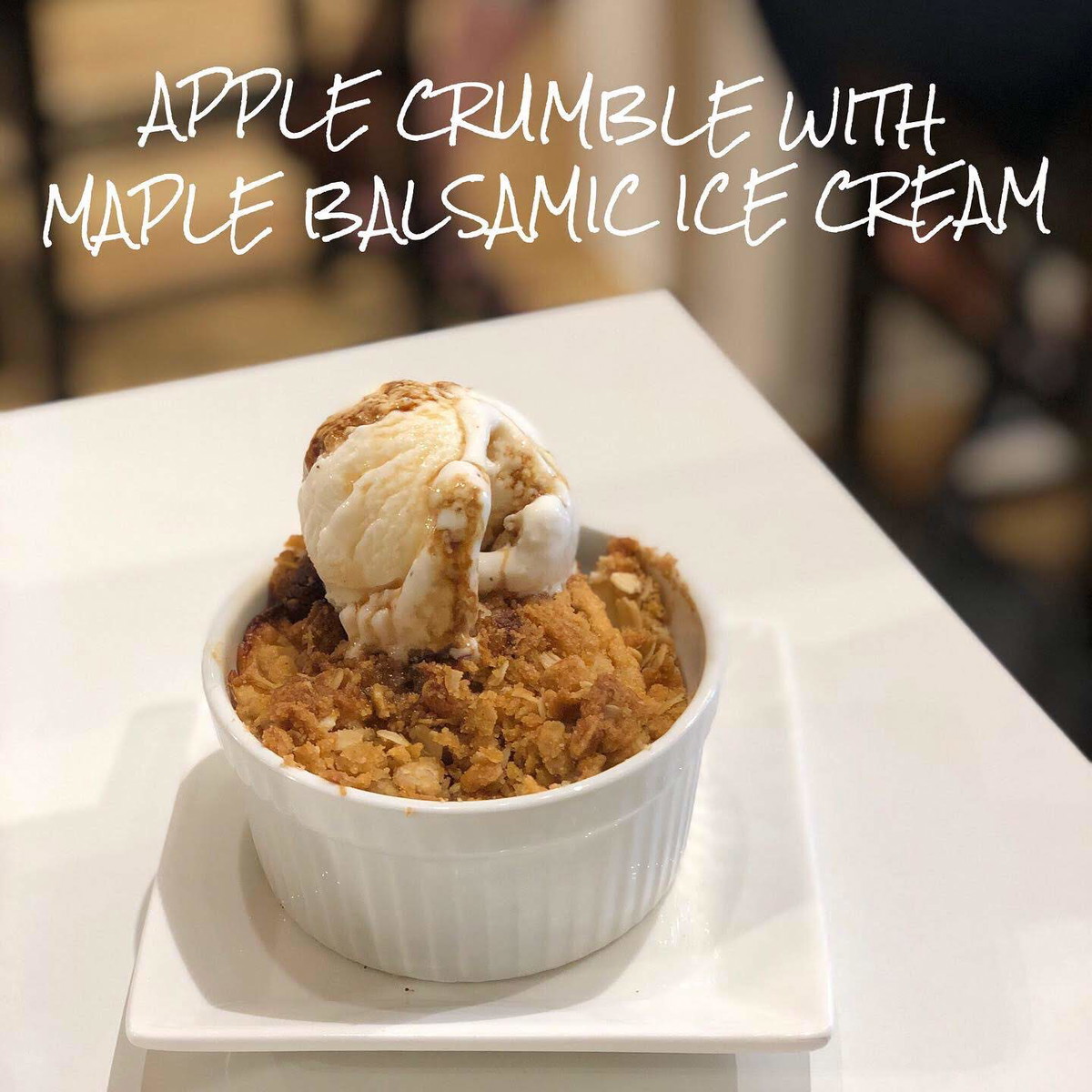 Apple Crumble with Maple Ice Cream