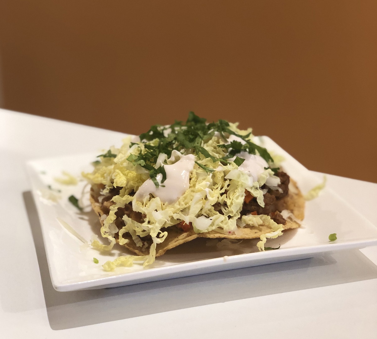 Tostada de Picadillo