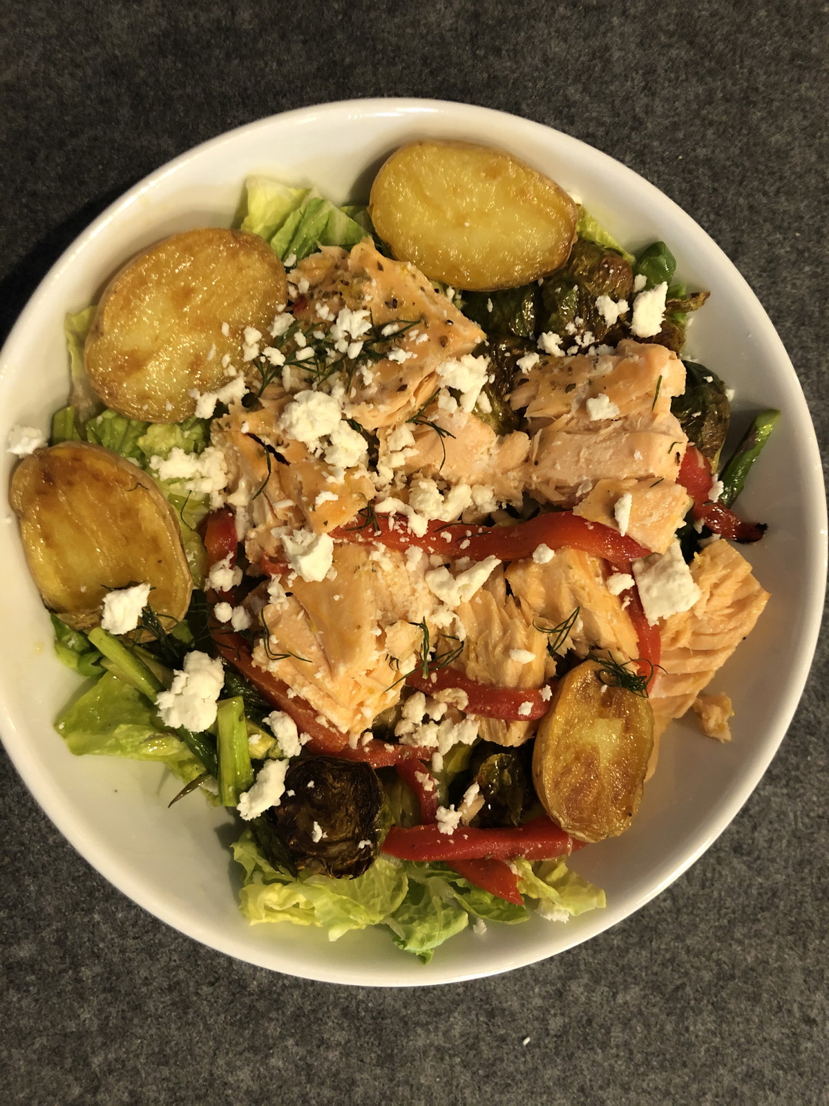 Lemon Roasted Salmon Salad