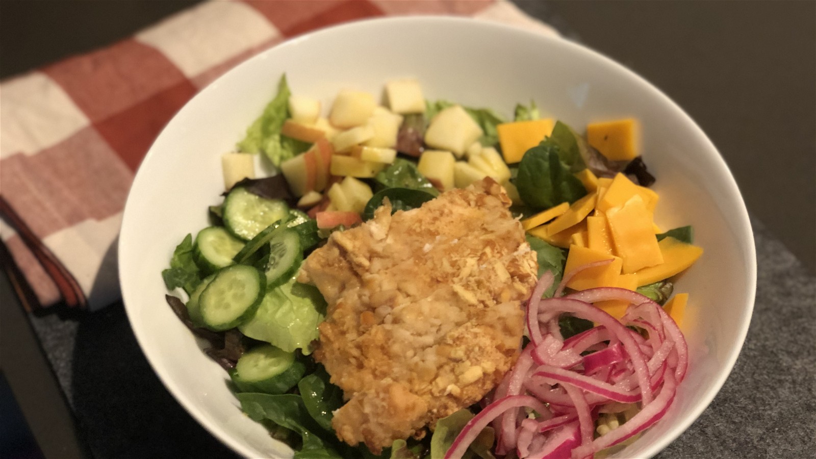 Pretzel Crusted Chicken Salad