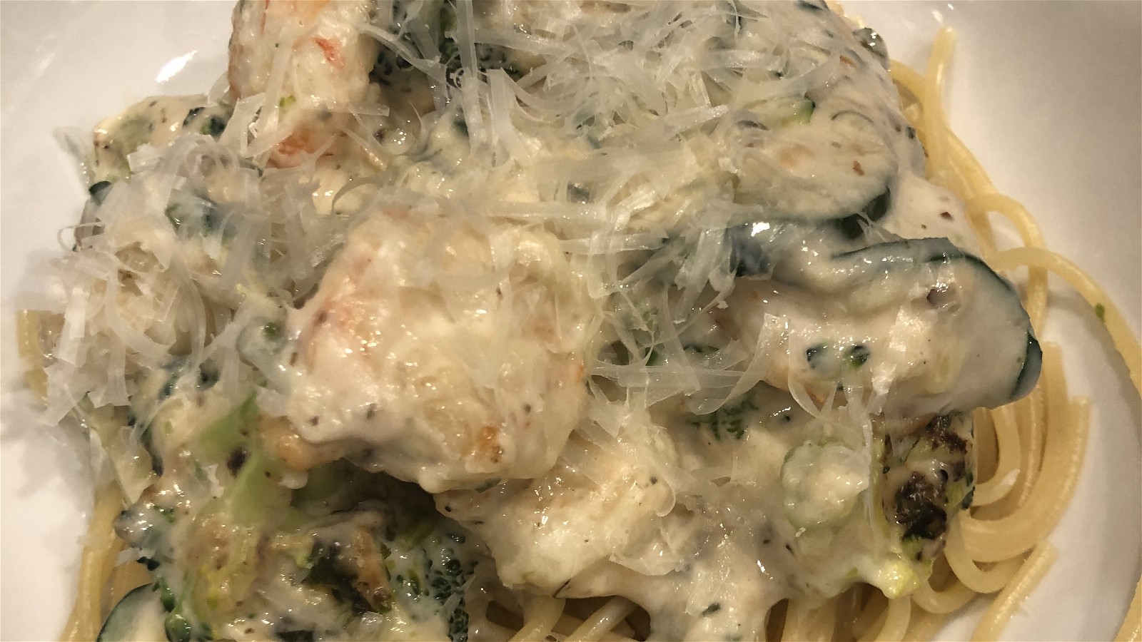 Creamy Seafood Pasta Primavera