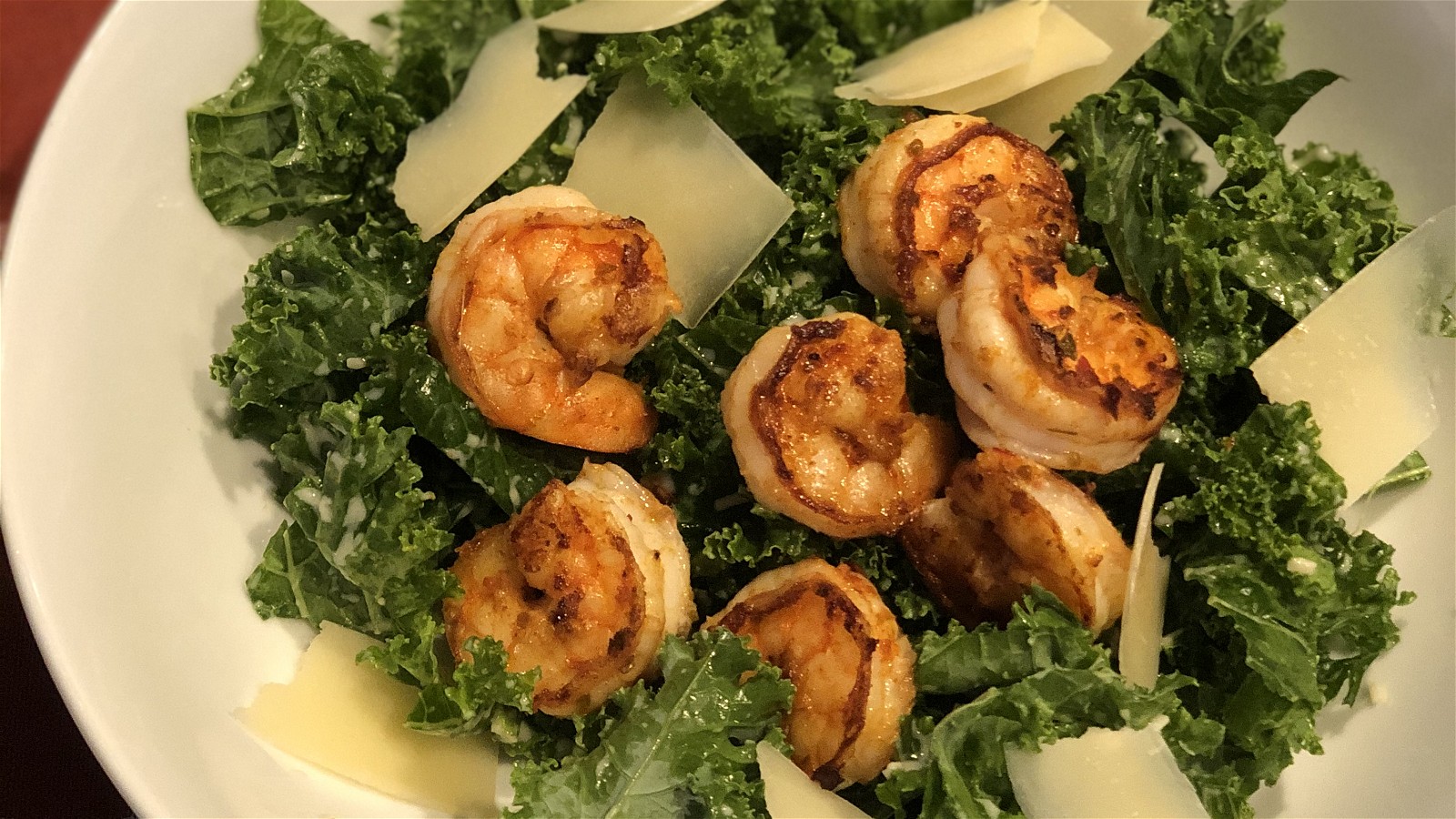 Blackened Shrimp Kale Salad