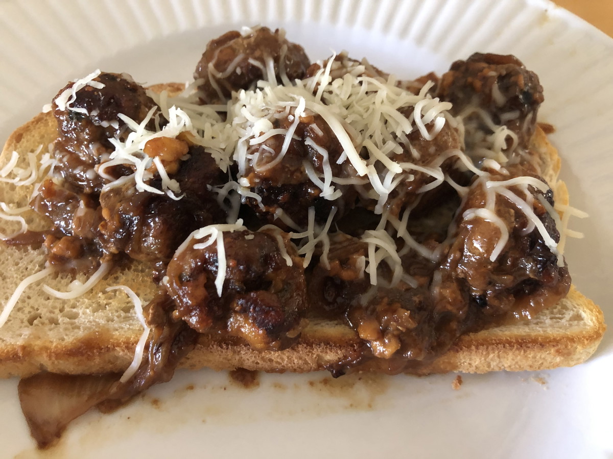 French Onion Meatballs
