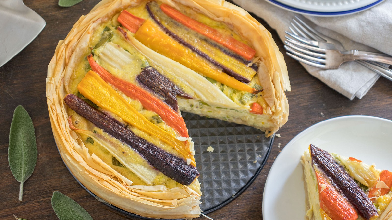 Image of Quiche with Root Vegetables