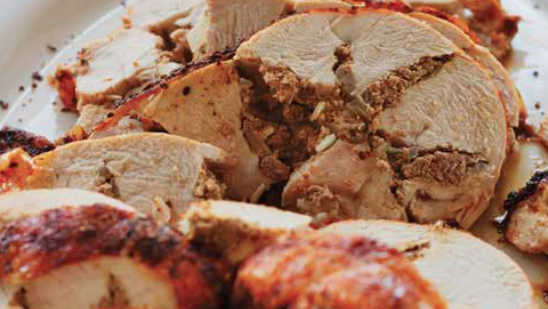 Chorizo and Onion Stuffed Turkey Breast