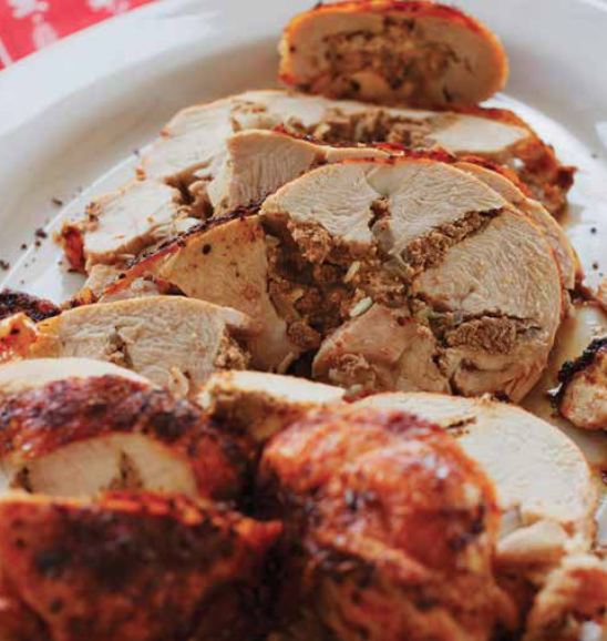 Chorizo and Onion Stuffed Turkey Breast