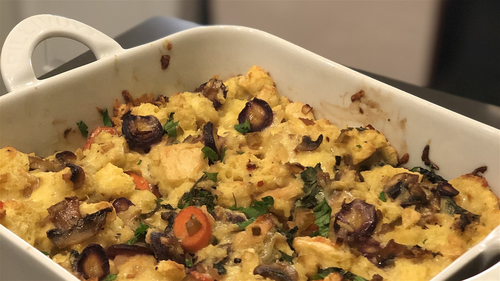Vegetable Bread Pudding