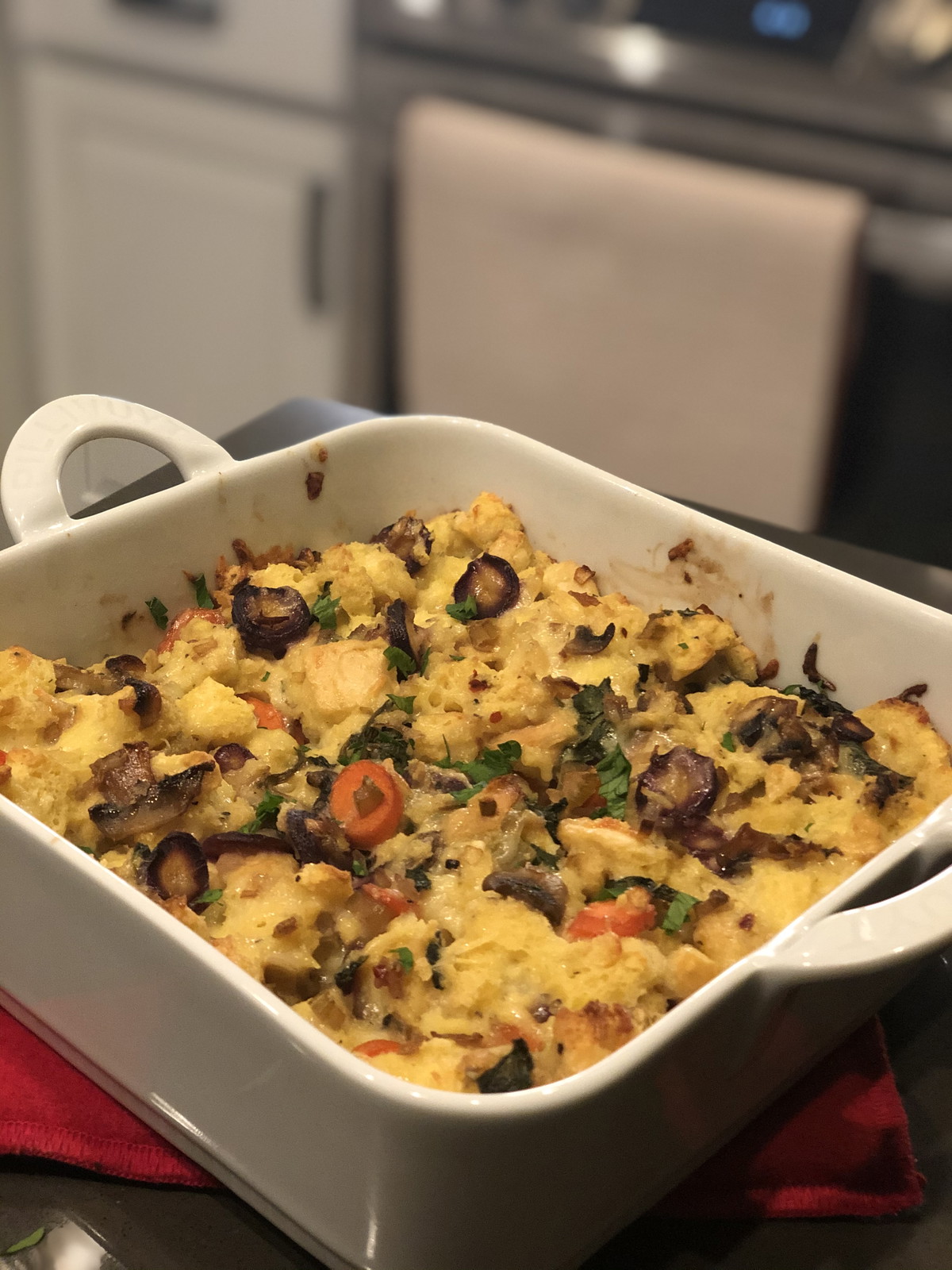 Vegetable Bread Pudding