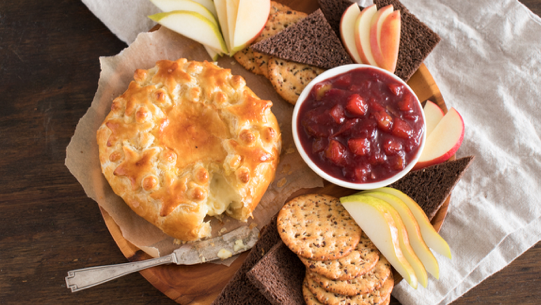 Image of Baked Camembert with Herb Fruit Compote