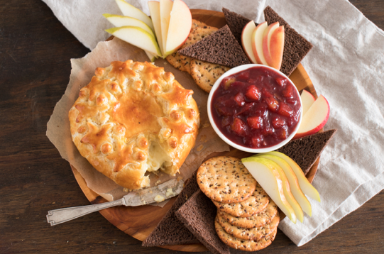 Baked Camembert with Herb Fruit Compote