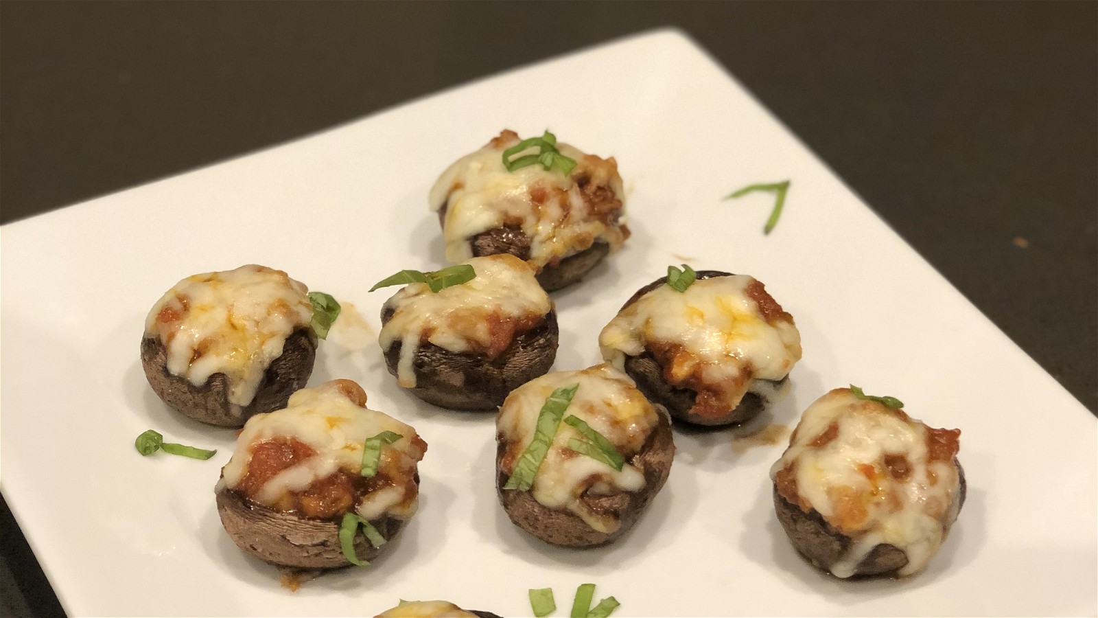 Margherita Pizza Stuffed Mushrooms