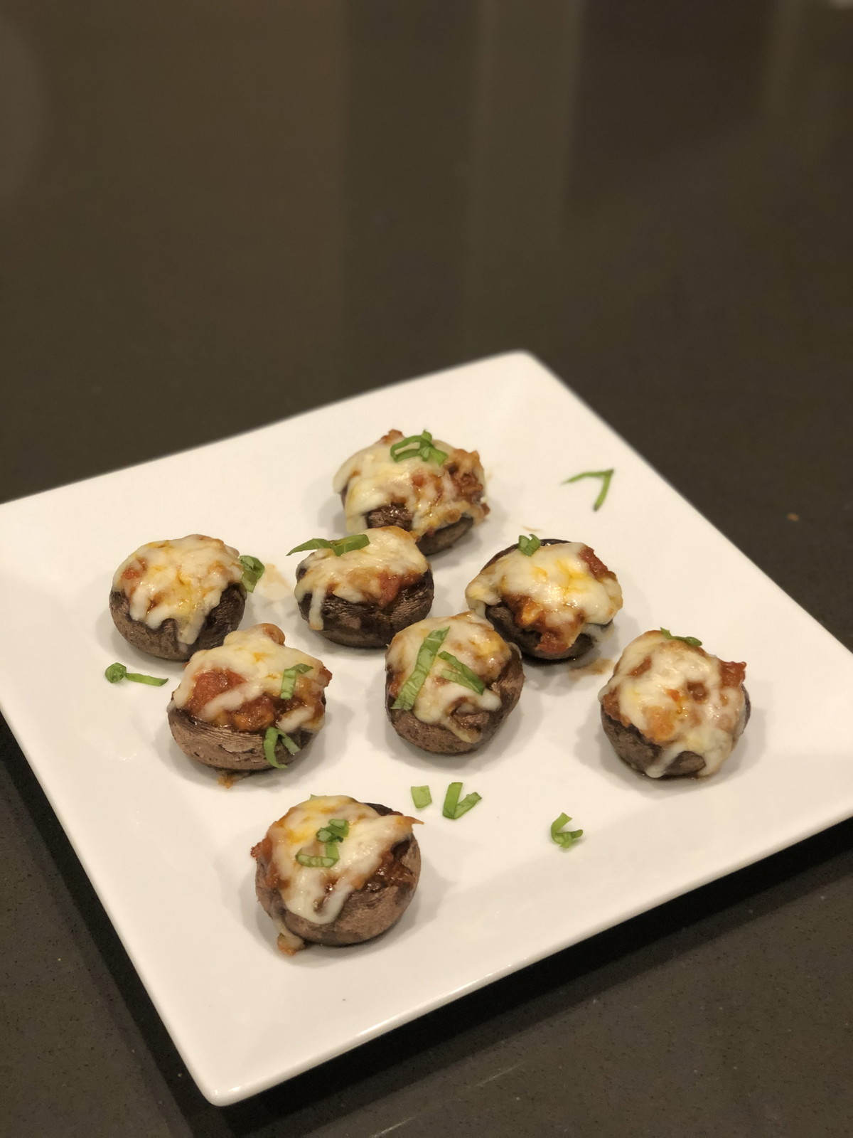 Margherita Pizza Stuffed Mushrooms
