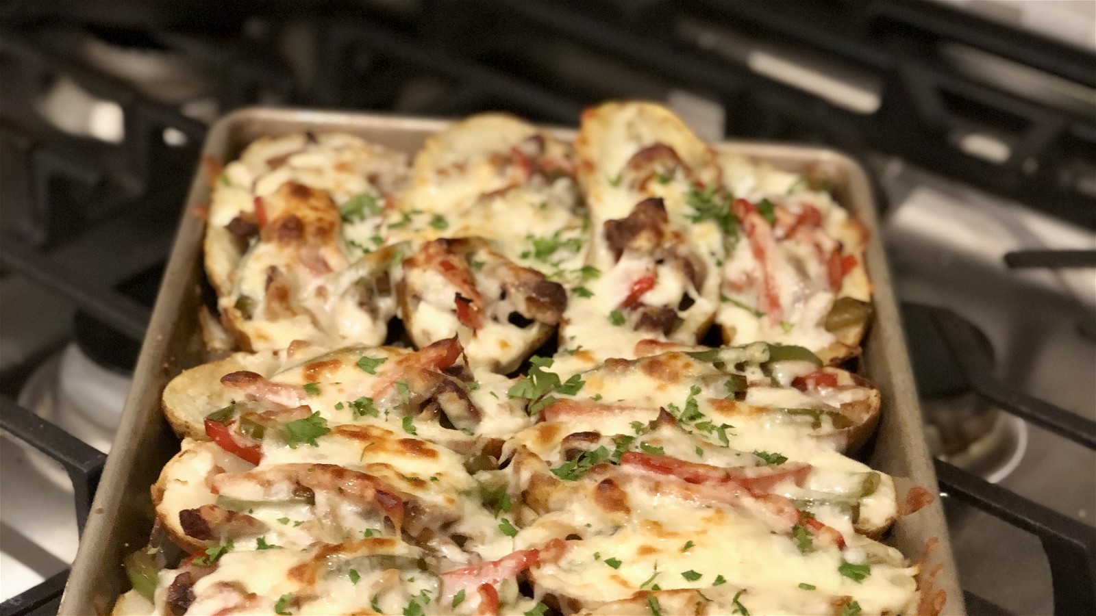 Cheesesteak Potato Skins