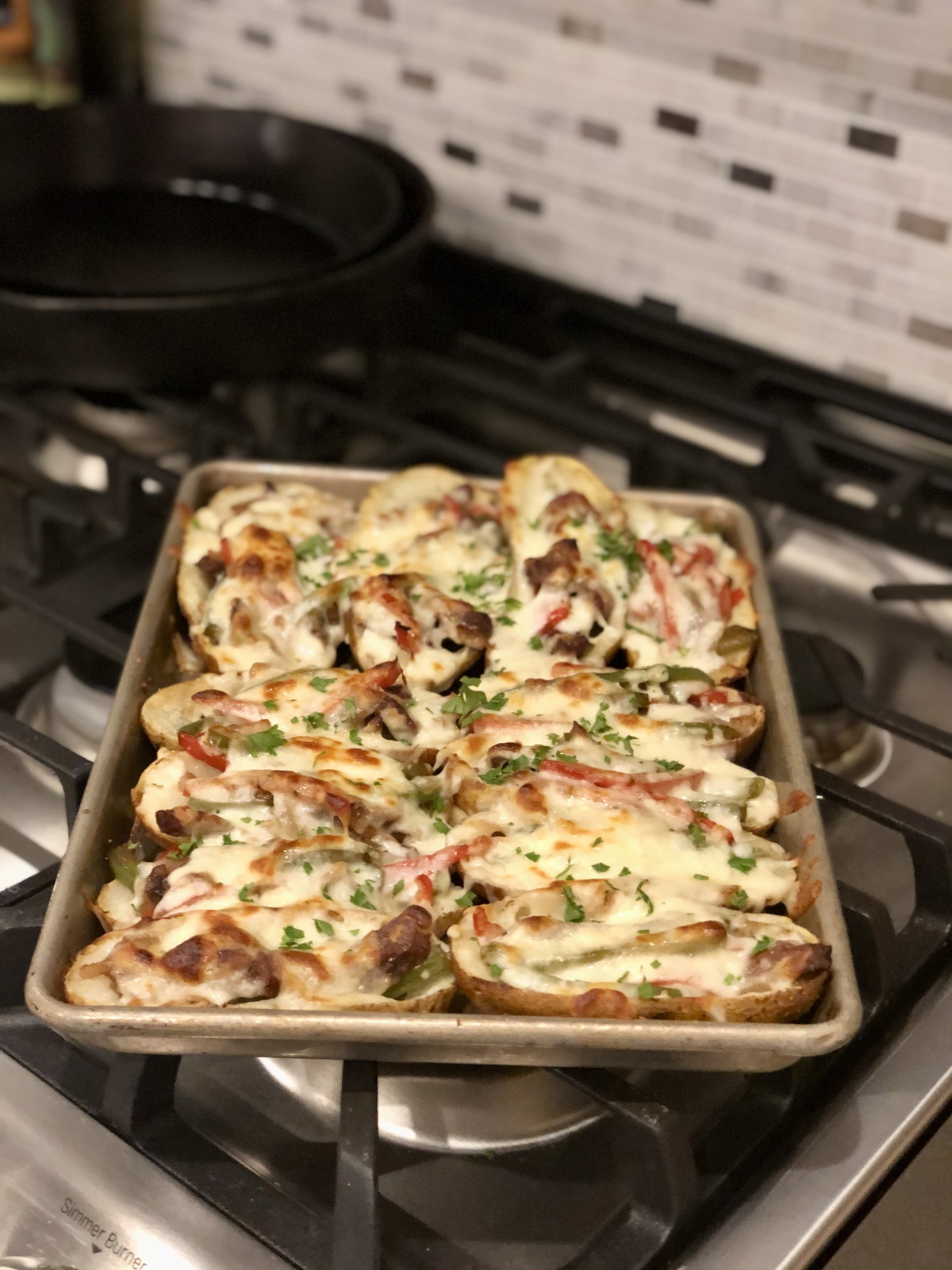 Cheesesteak Potato Skins