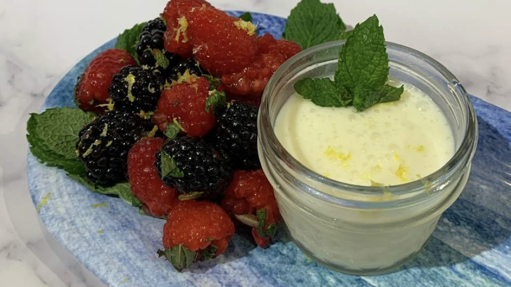 Image of Lemon Custard with Berries