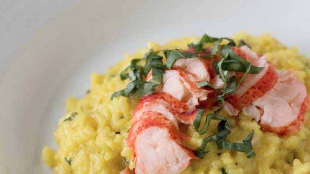Image of Lobster and Champagne Risotto with Saffron